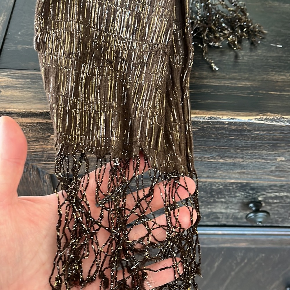 Echo Metallic Thread Scarf - image 2